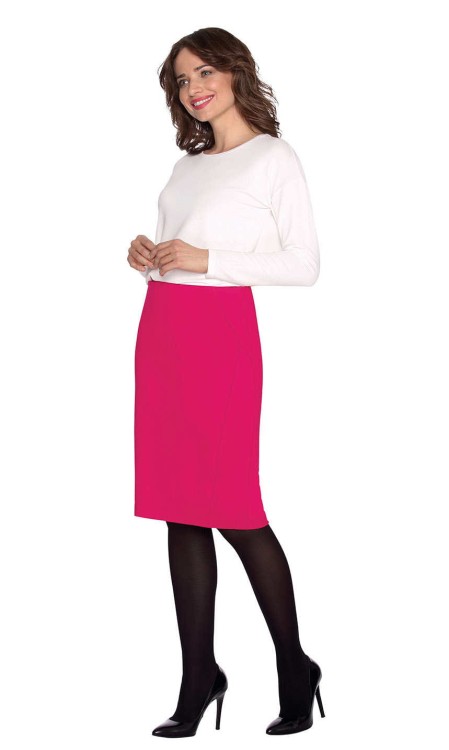 spódnica-za- kolano -kolor-fuksja-sklep-www.karofhu.pl