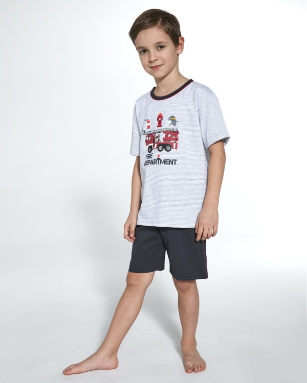 Piżamka-chłopięca-straż-krótki-rekaw-spodnie-100%-bawełna-new