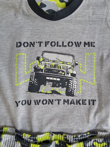 Pizama- chłopięca-Jeep-krótki-rękaw-krótkie-spodnie-New