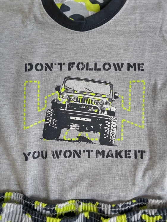 Pizama- chłopięca-Jeep-krótki-rękaw-krótkie-spodnie-New