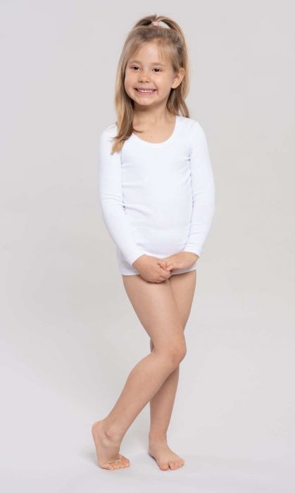 podkoszulek-dziewczecy-gładki-długi-rekaw