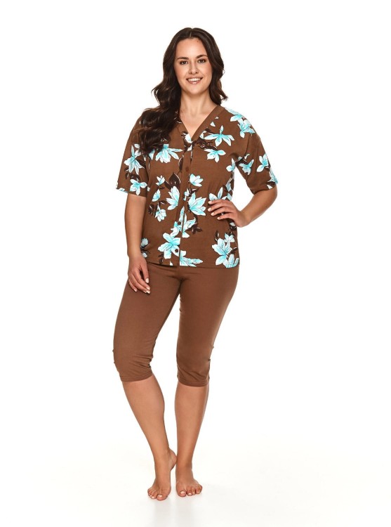 pizama-damska-wzór-dlugi-rekaw-2xl-3xl