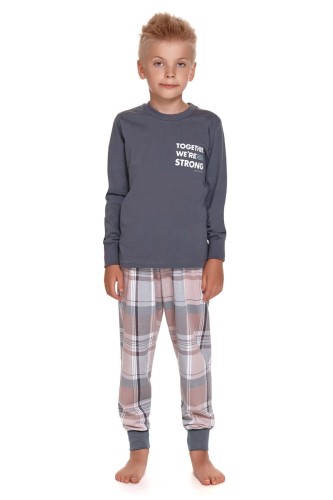 grafitowa-dziecieca-pizama-ze-spodniami-w-kratke-unisex.jpg