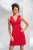 Sexy  koszulka nocna damska z koronką, szerokie ramiączka ,kolor czerwony  KRISTINA red .sklep www.karofhu.pl