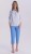 pizama-damska-rekaw-3-4-spodnie3-4-100% bawełna